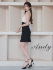 画像12: 【ANDY/アンディ】ホルターネック/ バスト切り替え/ フロントジップ/ ハイネック/ ビジュー/ リボン/ フレア/ ミニドレス/ キャバドレス[OF05] (12)