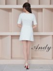 画像12: XSサイズあり【ANDY/アンディ】フロントジップ/ 半袖/ 袖あり/ ツイード/ ボックスプリーツ/ フレア/ セットアップ/ ミニドレス/ キャバドレス[OF05] (12)