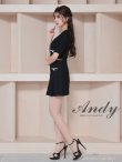 画像3: XSサイズあり【ANDY/アンディ】フロントジップ/ 半袖/ 袖あり/ ツイード/ ボックスプリーツ/ フレア/ セットアップ/ ミニドレス/ キャバドレス[OF05] (3)