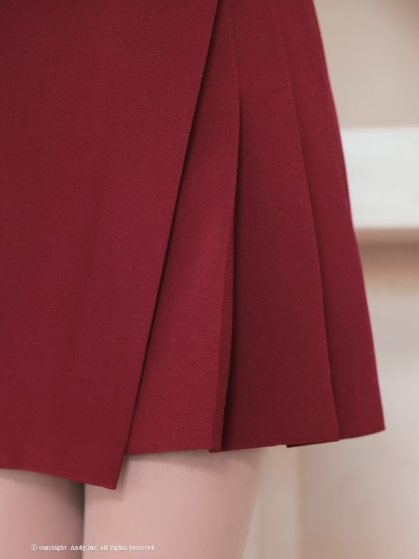 画像27: XSサイズあり【ANDY/アンディ】ハーフスリーブ/ 袖あり/ スクエアネック/ バストジッパー/ ボタン/ バックリボン/ プリーツ/ フレア/ ミニドレス/ キャバドレス[OF05] (27)