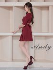 画像21: XSサイズあり【ANDY/アンディ】ハーフスリーブ/ 袖あり/ スクエアネック/ バストジッパー/ ボタン/ バックリボン/ プリーツ/ フレア/ ミニドレス/ キャバドレス[OF05] (21)