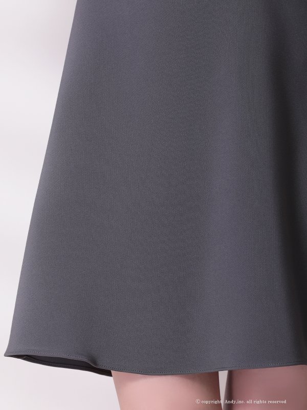 画像7: XSサイズあり【ANDY/アンディ】ハイネック/ フロントジップ/ ウエストシアー/ バックリボン/ ノースリーブ/ フレア/ ミニドレス/ キャバドレス[OF05] (7)