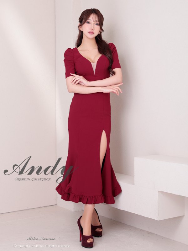 ワインレッド モデル:七瀬みほ 身長:162cm 着用サイズ:Sサイズ