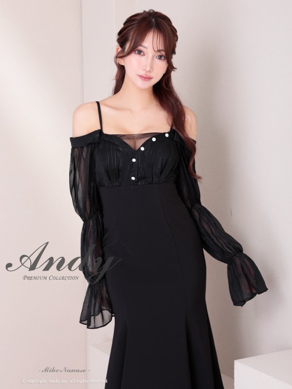 ブラック モデル：七瀬みほ　身長：162cm　着用サイズ：Sサイズ