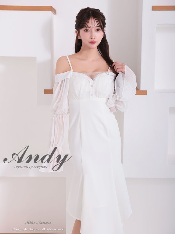 ホワイト モデル：七瀬みほ　身長：162cm　着用サイズ：Sサイズ