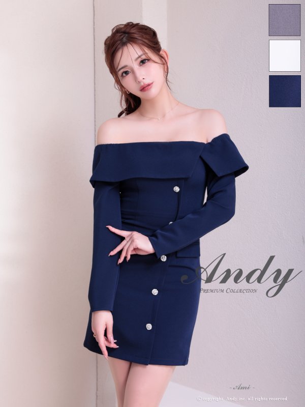 ネイビー　モデル：あみ　身長：163cm　着用サイズ：Sサイズ