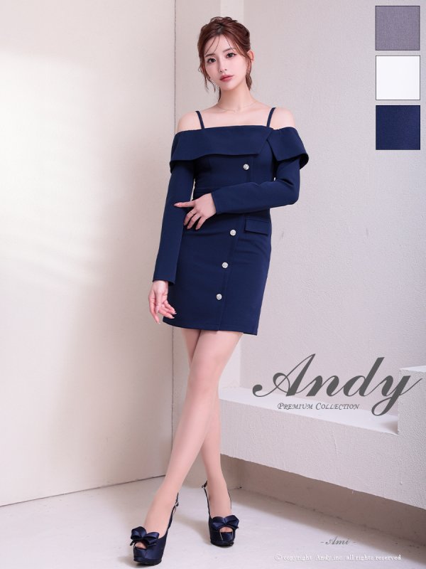 ネイビー　モデル：あみ　身長：163cm　着用サイズ：Sサイズ