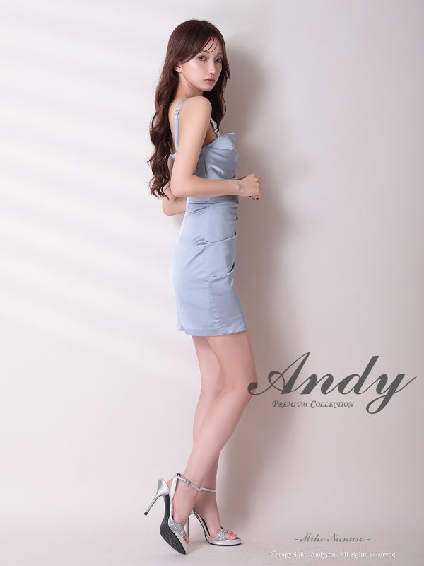 画像25: 【ANDY/アンディ】キャミ/ ドレープ/ バストジップ/ 谷間魅せ/ ワンカラー/ ストレッチサテン/ タイト/ ミニドレス/ キャバドレス[OF05] (25)
