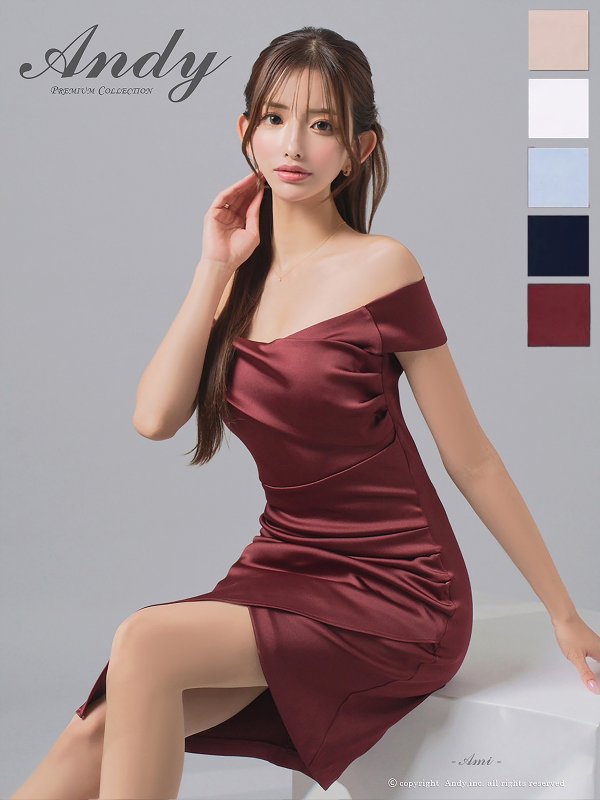 ワインレッド　モデル：あみ　身長：163cm　着用サイズ：Sサイズ