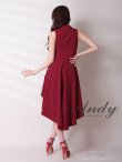 画像19: XSサイズあり【ANDY/アンディ】テールカット/ プチハイネック/ リボン/ ギャザリング/ ノースリーブ/ フレア/ ミディアムドレス/ ワンピース/ キャバドレス[OF05] (19)
