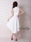 画像26: XSサイズあり【ANDY/アンディ】テールカット/ プチハイネック/ リボン/ ギャザリング/ ノースリーブ/ フレア/ ミディアムドレス/ ワンピース/ キャバドレス[OF05] (26)