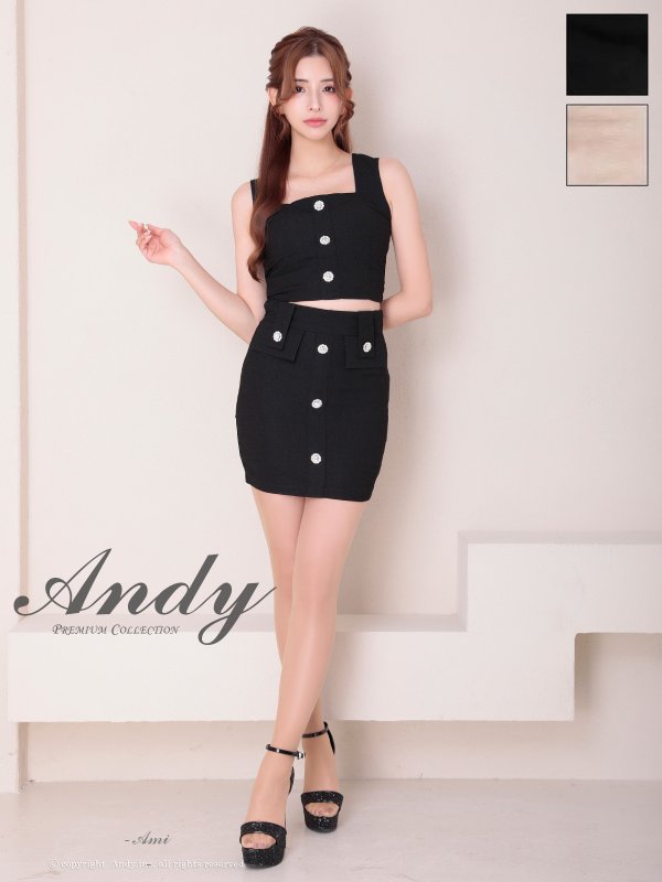 ブラック モデル：あみ　身長：163cm　着用サイズ：Sサイズ