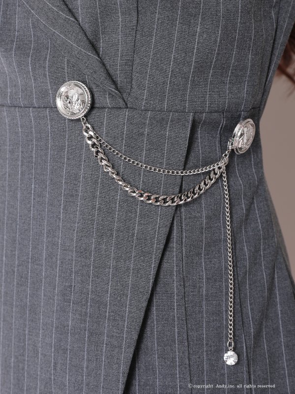 グレー　モデル：七瀬みほ　身長：162cm　着用サイズ：Sサイズ