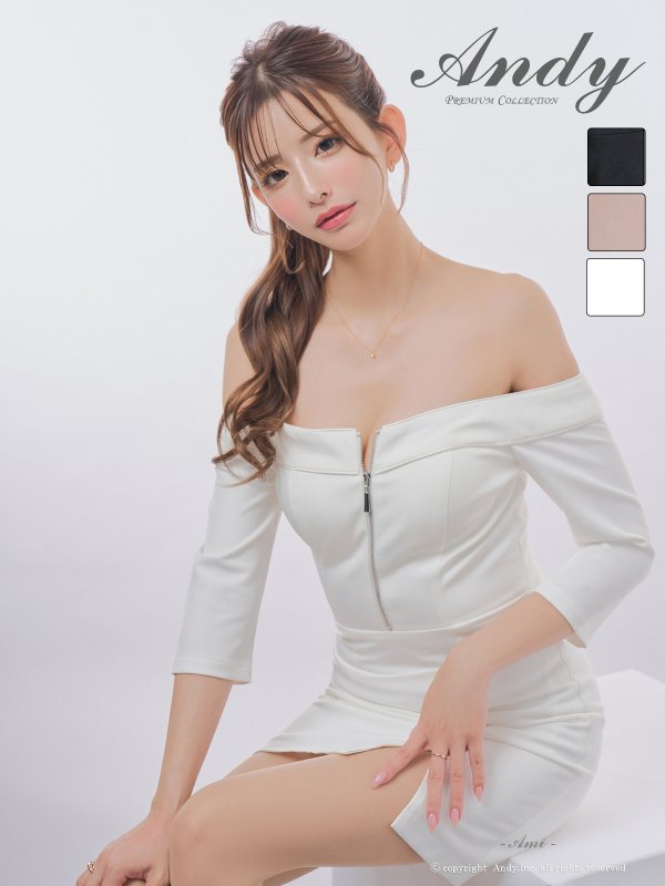 ホワイト　モデル：あみ　身長：163cm　着用サイズ：Sサイズ