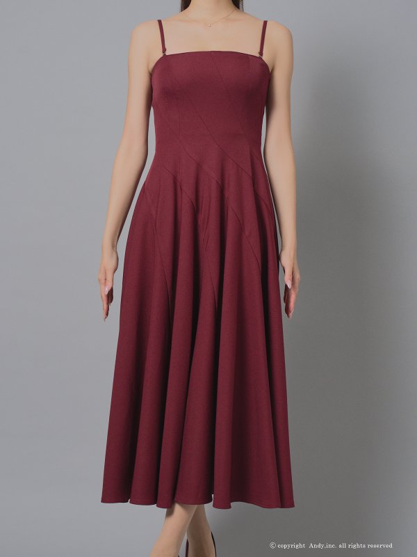 ワインレッド　モデル：あみ　身長：163cm　着用サイズ：Sサイズ