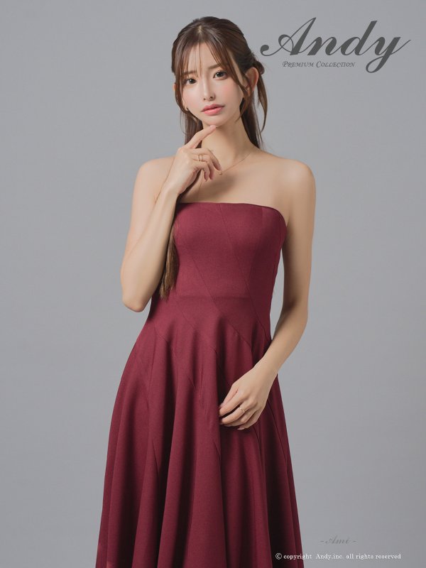 ワインレッド　モデル：あみ　身長：163cm　着用サイズ：Sサイズ