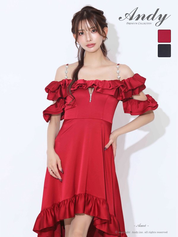 レッド　モデル：あみ　身長：163cm　着用サイズ：Sサイズ