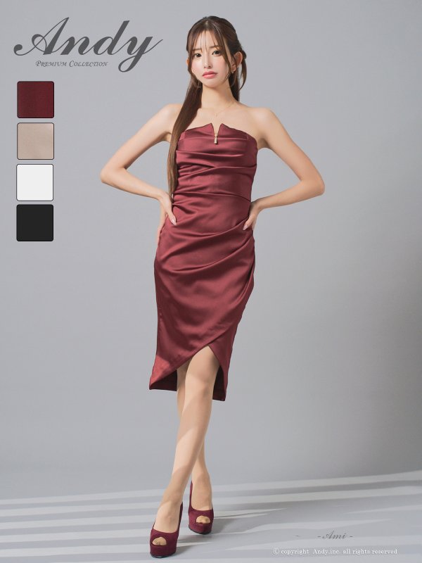 ワインレッド　モデル：あみ　身長：163cm　着用サイズ：Sサイズ