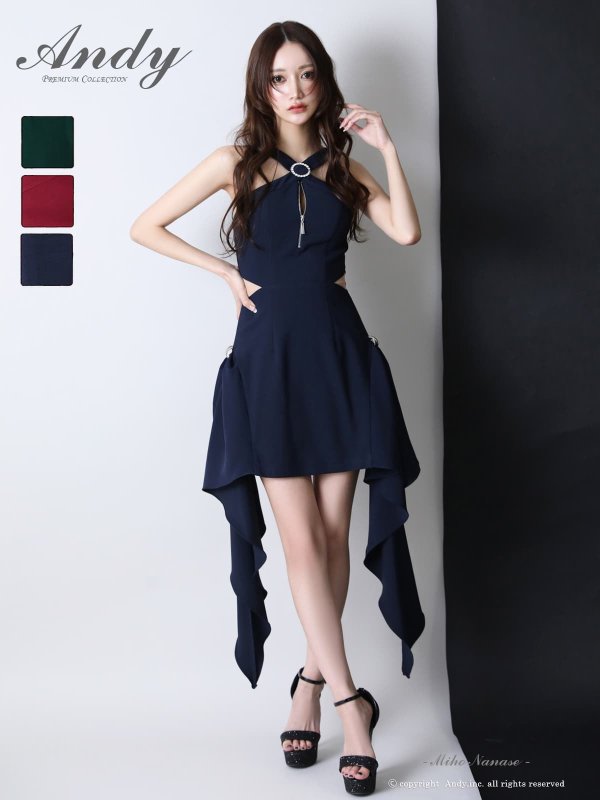 ネイビー　モデル：七瀬みほ　身長：162cm　着用サイズ：Sサイズ