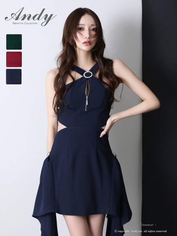 ネイビー　モデル：七瀬みほ　身長：162cm　着用サイズ：Sサイズ