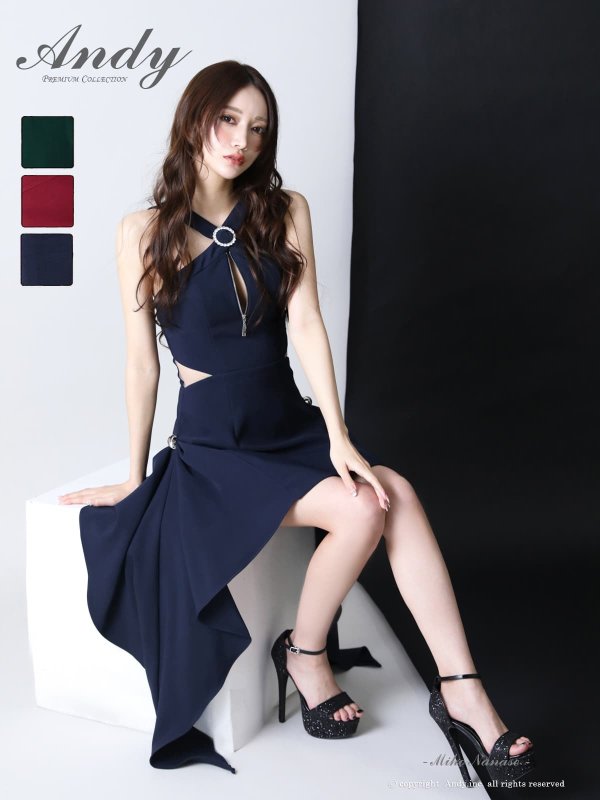 ネイビー　モデル：七瀬みほ　身長：162cm　着用サイズ：Sサイズ