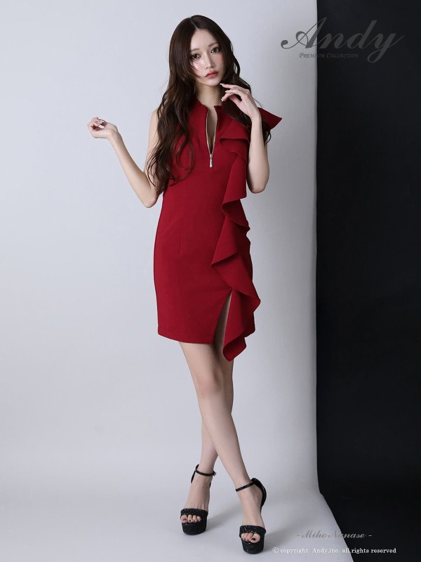 バーガンディ　モデル：七瀬みほ　身長：162cm　着用サイズ：Sサイズ