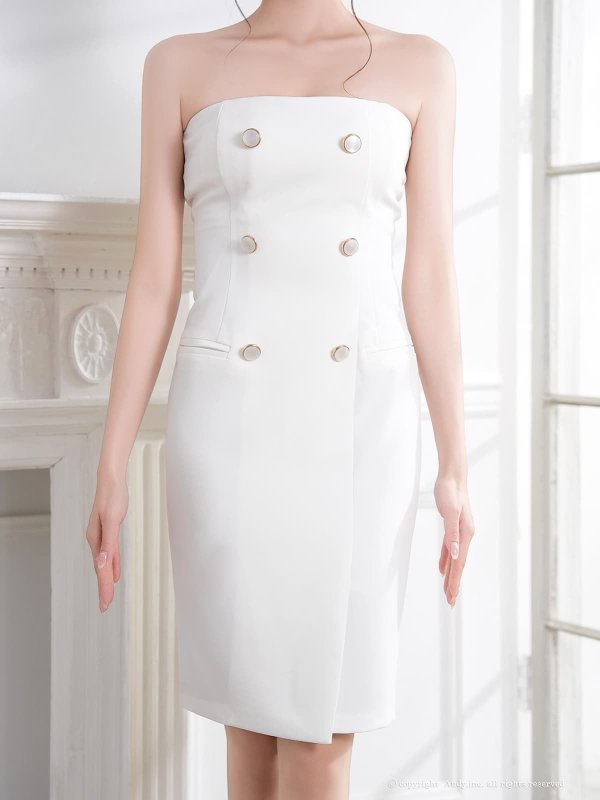 ホワイト　モデル：あみ　身長：163cm　着用サイズ：Sサイズ