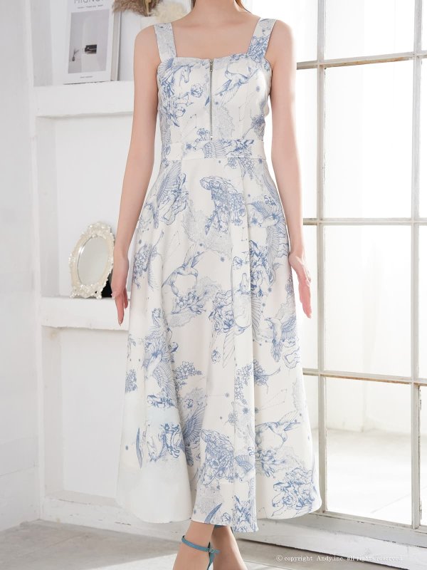 アイボリー×ブルー　モデル：あみ　身長：163cm　着用サイズ：Sサイズ