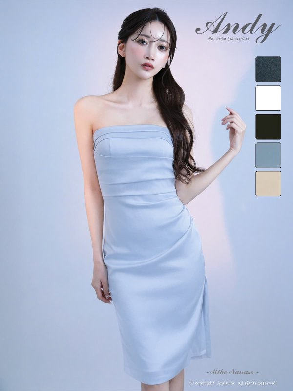 ライトブルー　 モデル：七瀬みほ　身長：162cm　着用サイズ：XSサイズ