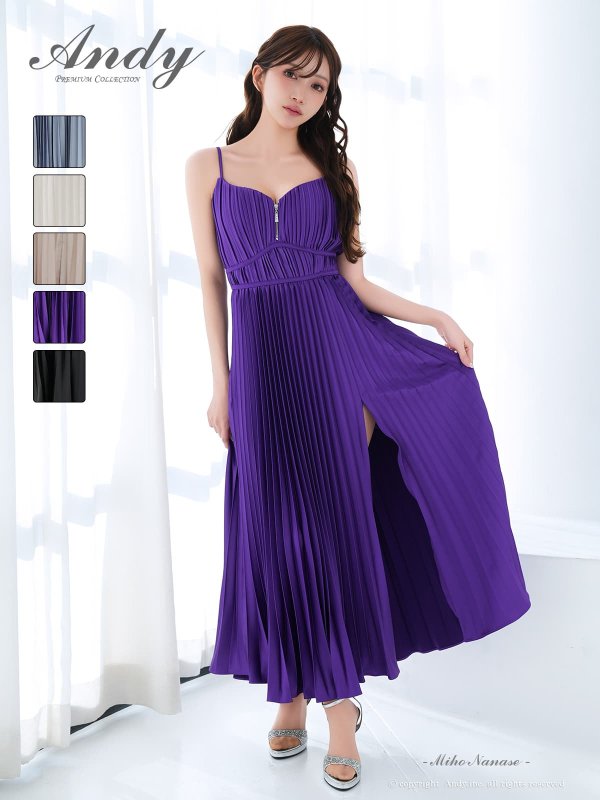 パープル　モデル：七瀬みほ　身長：162cm　着用サイズ：Sサイズ