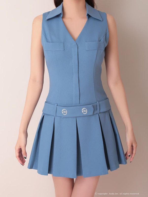 ブルー　モデル：七瀬みほ　身長：162cm　着用サイズ：Sサイズ　