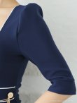 ネイビー モデル：青田夏奈　身長：163cm　着用サイズ：Sサイズ