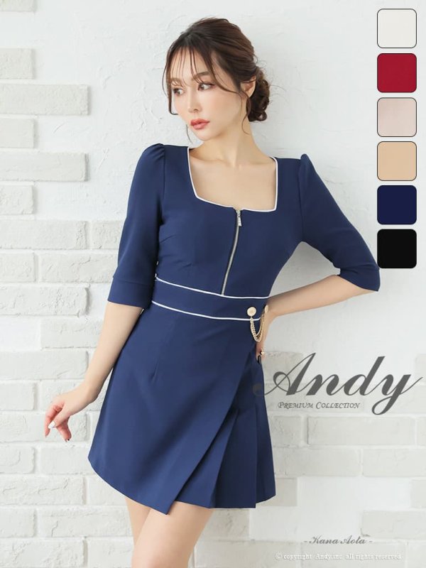 ネイビー モデル：青田夏奈　身長：163cm　着用サイズ：Sサイズ