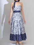ネイビープリント モデル：リサ　身長：164cm　着用サイズ：Sサイズ