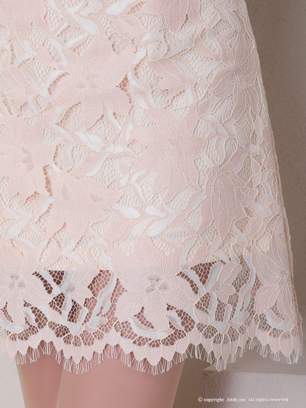 画像16: 【Andy /アンディ】総レース/ ショートスリーブ/ 袖あり/ ウエストシアー/ 膝丈/ タイト/ ミニドレス/ キャバドレス[FB03] (16)