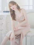 画像4: 【Anier ROBE./アニエルローブ】【ROBE de FLEURS/ローブドフルール】フラワーレース/ チェーン/ キャミソール/ ビジュー/ ミディアム丈/ セットアップ/ 2ピース/ ミディアムドレス/ キャバドレス[OF2] (4)