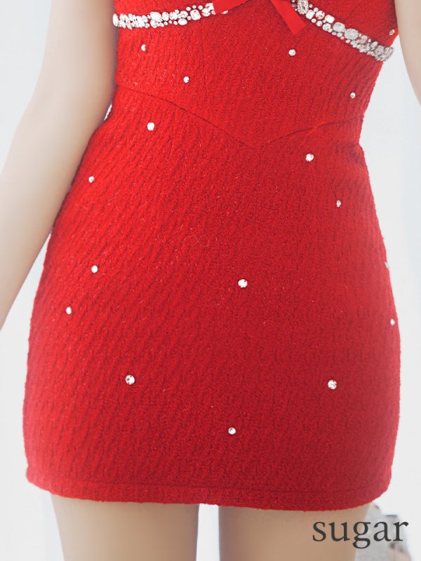 画像18: XSサイズあり【ANIER./アニエル】【ROBE de FLEURS/ローブドフルール】Bijou lame tweed mini Santa/ ビジュー/ ラメ/ ツイード/ ミニサンタ/ ミニドレス/ キャバドレス[OF08] (18)