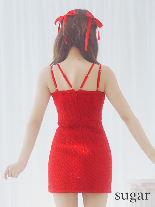 画像16: XSサイズあり【ANIER./アニエル】【ROBE de FLEURS/ローブドフルール】Bijou lame tweed mini Santa/ ビジュー/ ラメ/ ツイード/ ミニサンタ/ ミニドレス/ キャバドレス[OF08] (16)