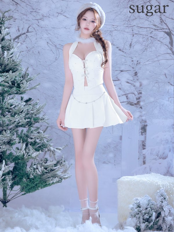 ホワイト　モデル：れみれみ　身長：163cm　着用サイズ：Sサイズ