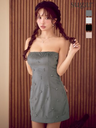 ローブドフルール グレー M キャバドレス・ミニドレス通販はsugar 【ROBE de FLEURS