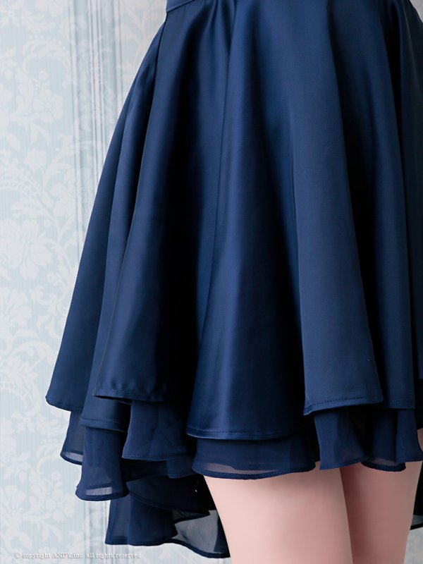 画像9: 【an/アン】アメスリ/ ワンカラー/ テールカット/ シフォン/ ミニドレス/ キャバドレス[OF05] (9)