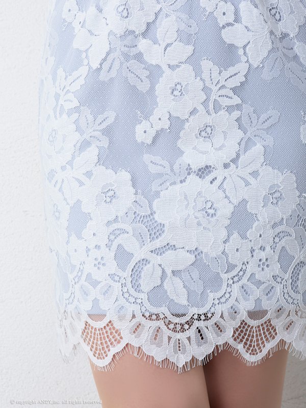 画像6: 【an】総レース/ ノースリーブ/ クロスデザイン/ タイト/ キャバドレス[OF05] (6)