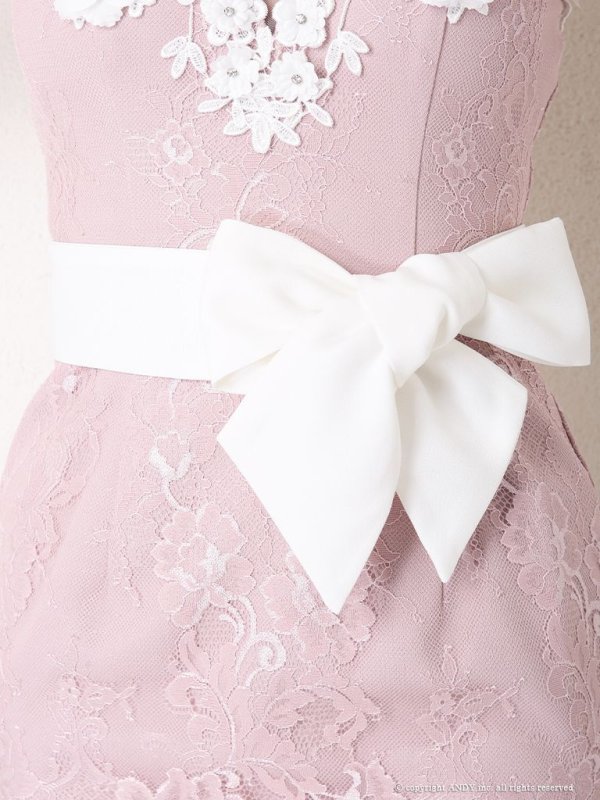 画像7: 【an/アン】レース/ リボン/ 立体フラワー/ タイト/ ミニドレス / キャバドレス[OF05] (7)