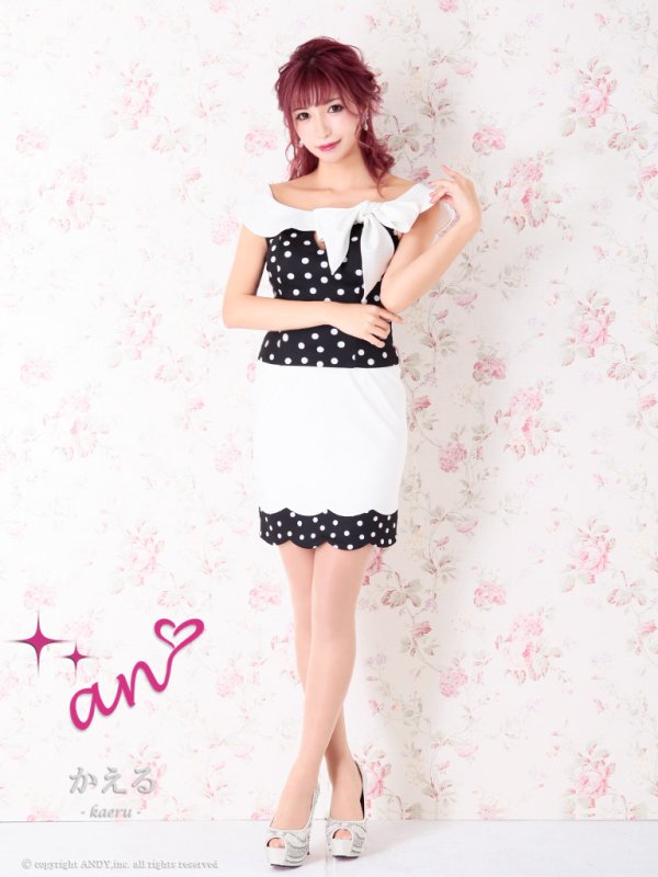 画像9: ANDY Fashion Press 04 掲載商品【an/アン】リボン/ 水玉/タイト/ セットアップ/ ミニドレス/ キャバドレス[OF05] (9)