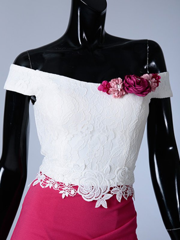 画像9: 【an/アン】オフショル/ レース/ タイト/ セットアップ/ ミニドレス /キャバドレス[OF05] (9)