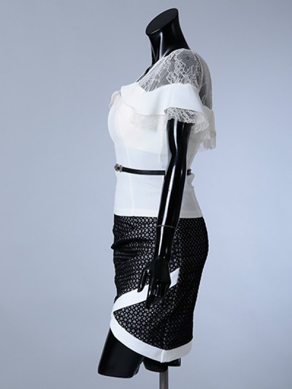 画像2: 【an/アン】レース/ベルト/セットアップ/キャバドレス[OF05] (2)