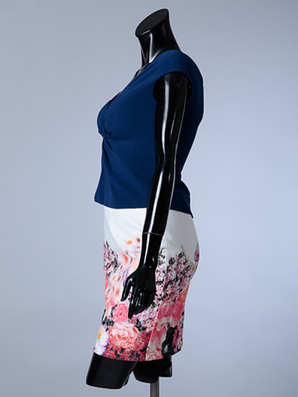 画像9: 【an/アン】ノースリーブ/ フラワープリント/ タイト/ セットアップ/ キャバドレス[OF05] (9)