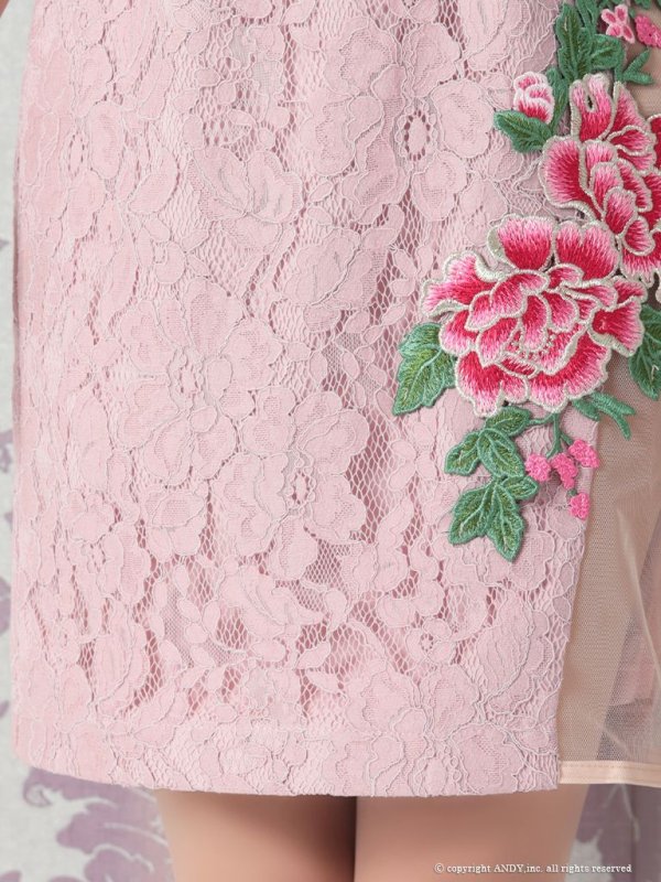 画像12: 【an/アン】フラワー刺繍/ オフショルダー/ シアー/ レース/ タイト/ ミニドレス/ キャバドレス[OF05] (12)