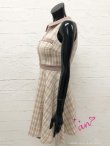 画像23: 【an/アン】ツイード/ 襟付き/ ジップ/ ラインデザイン/ ノースリーブ/ フレア/ ミニドレス/ キャバドレス[OF05] (23)