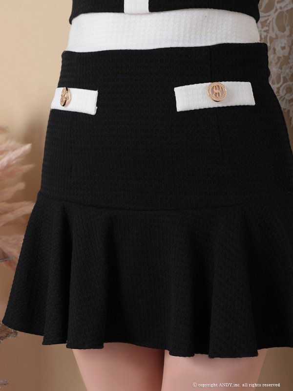 画像25: XSサイズあり【an/アン】バイカラー/ ショートスリーブ/ プリーツ/ セットアップ/ ミニドレス/ キャバドレス[OF05] (25)